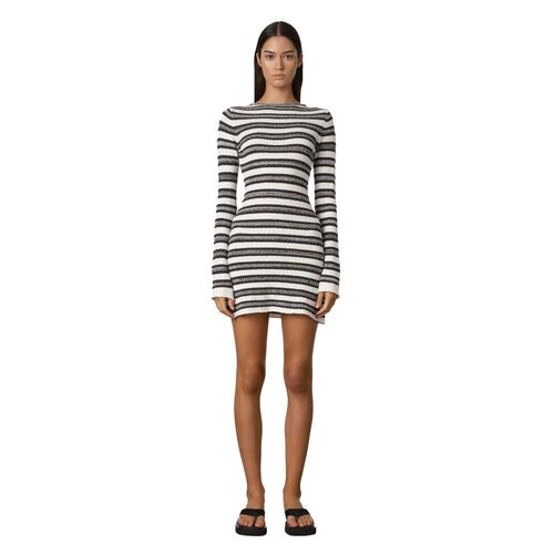 Zulu & Zephyr Marle Stripe Textured Knit Mini Dress